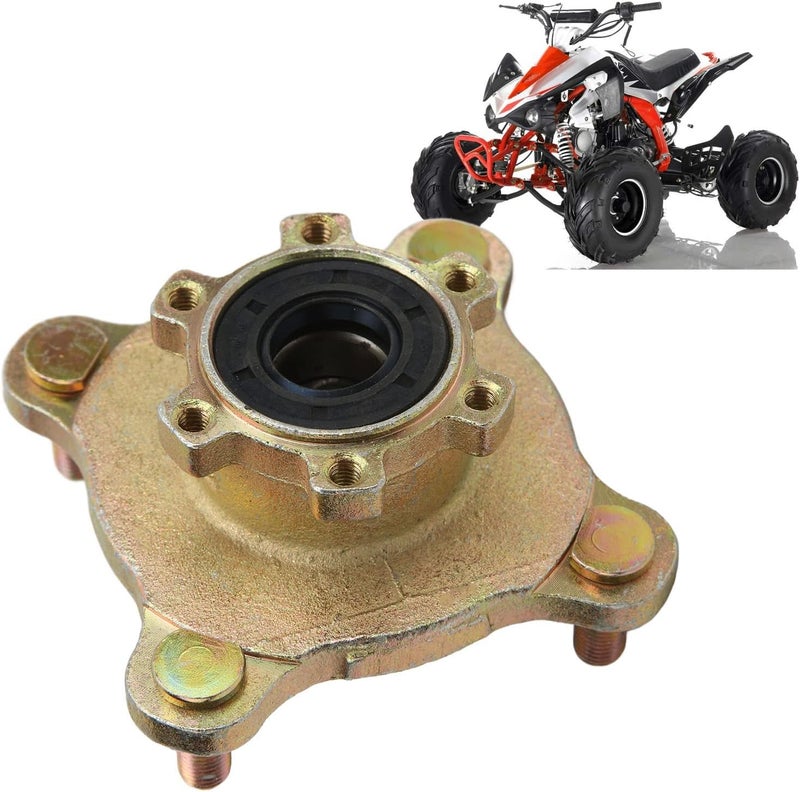 Yctze Brake Wheel Hub, 4 Stud Brake Wheel Hub Front Disc Steel Alloy Wheel Hub for Go Kart ATV 4 - Image 5